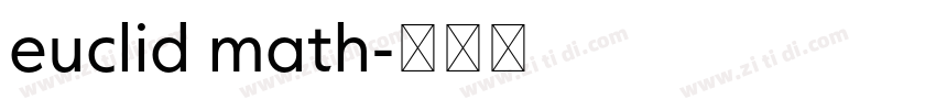 euclid math字体转换